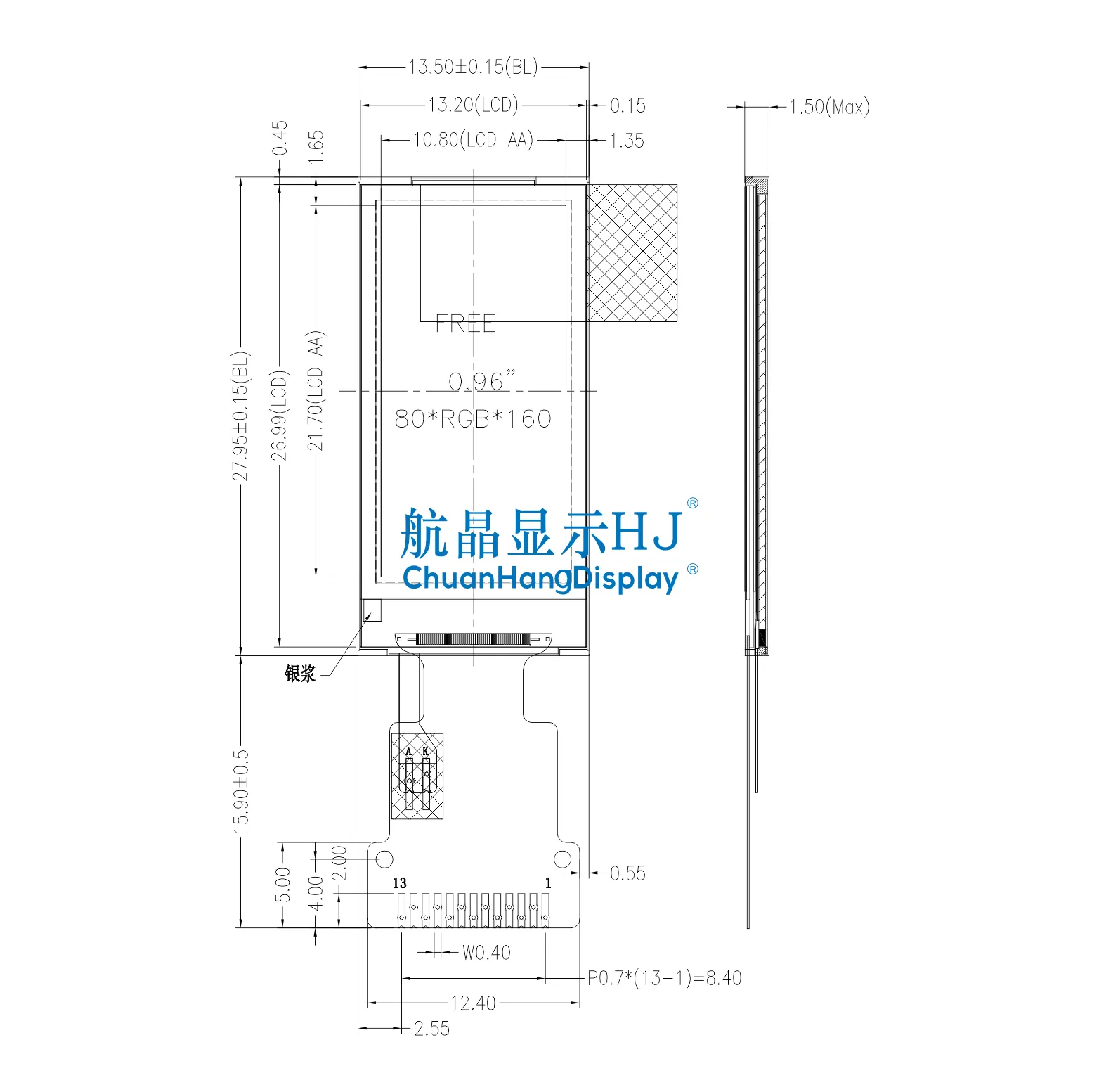 0,96" TFT-Display