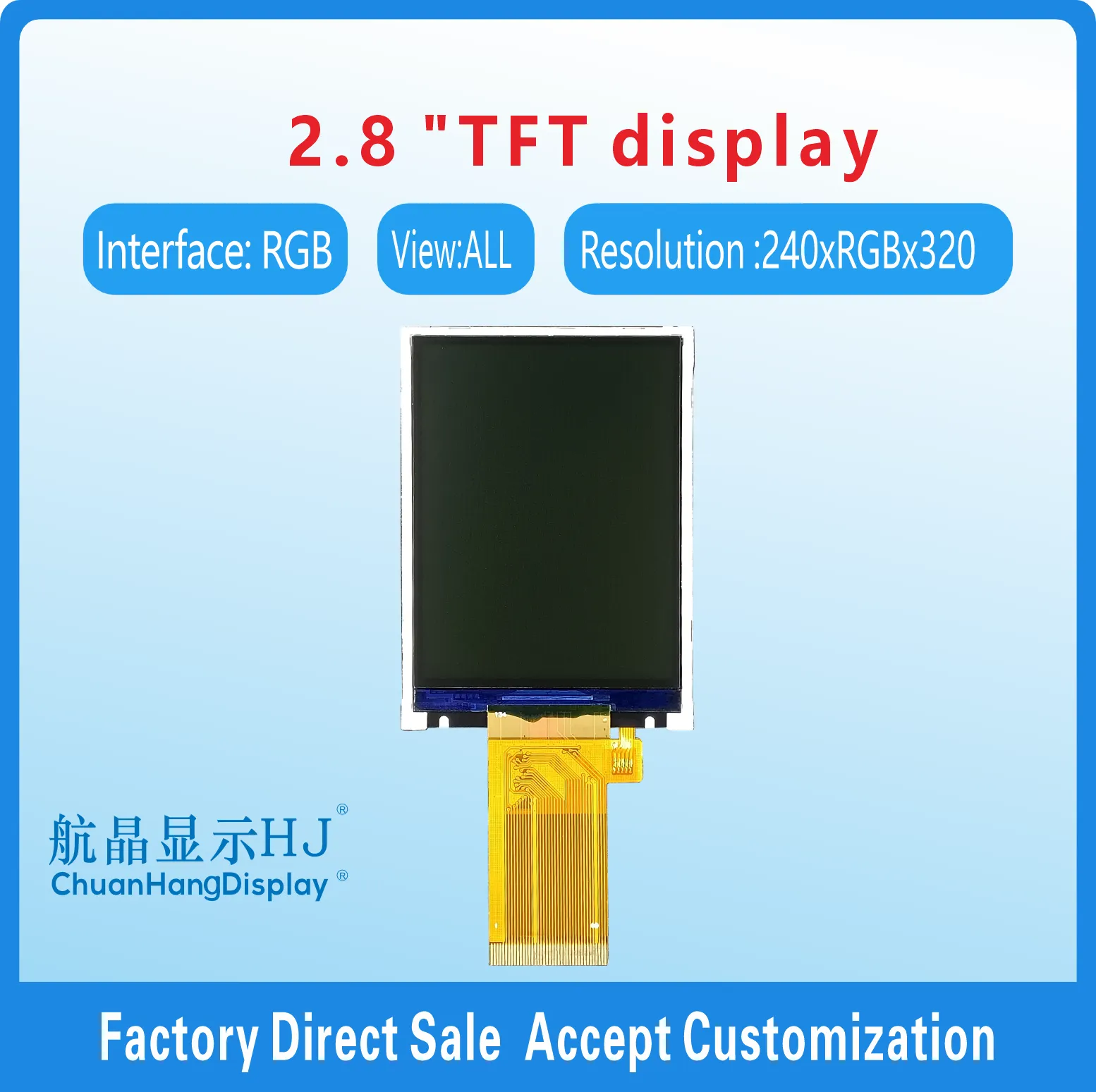 &Eacute;cran TFT 2,8"