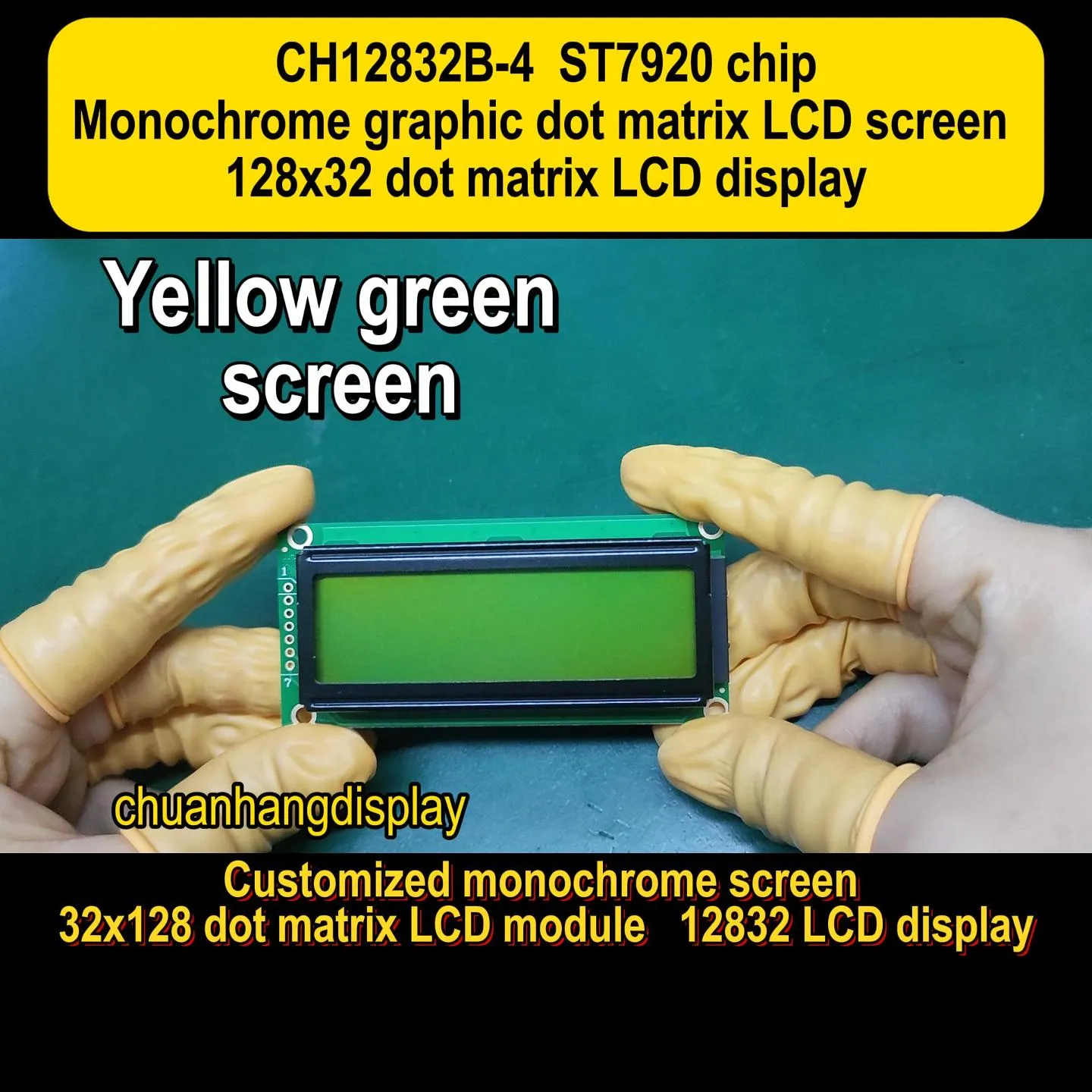 CH12832B-4 128x32 Pantalla LCD Gr&aacute;fica (AIP31066)