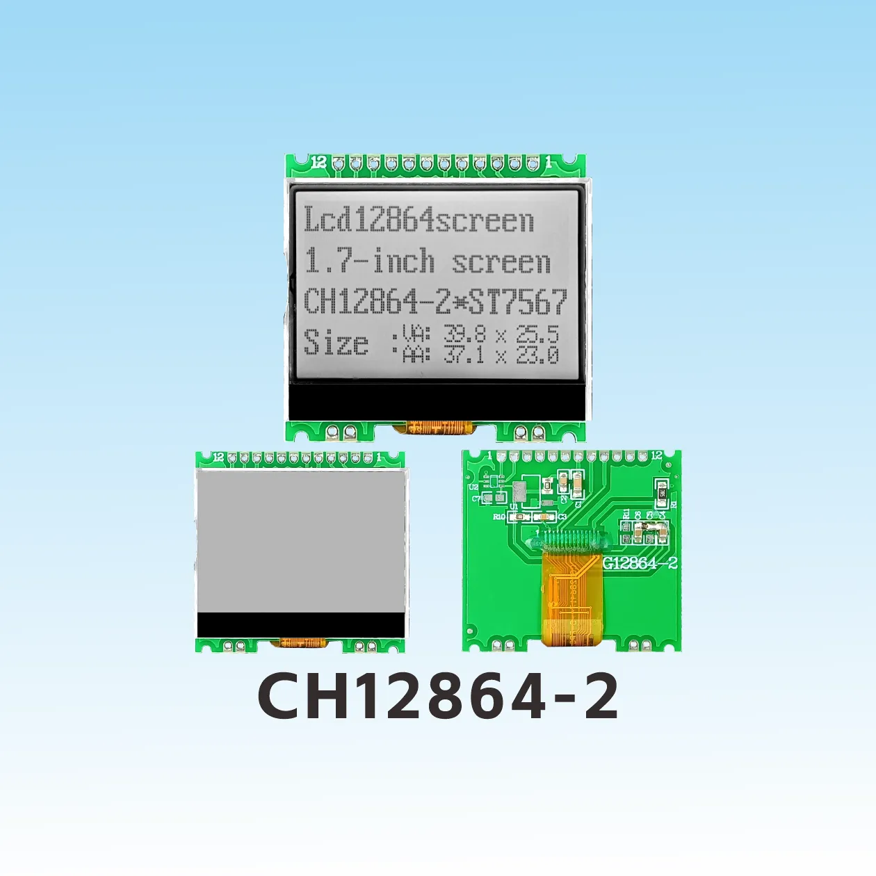CH12864-2 pantalla lcd cog 12864