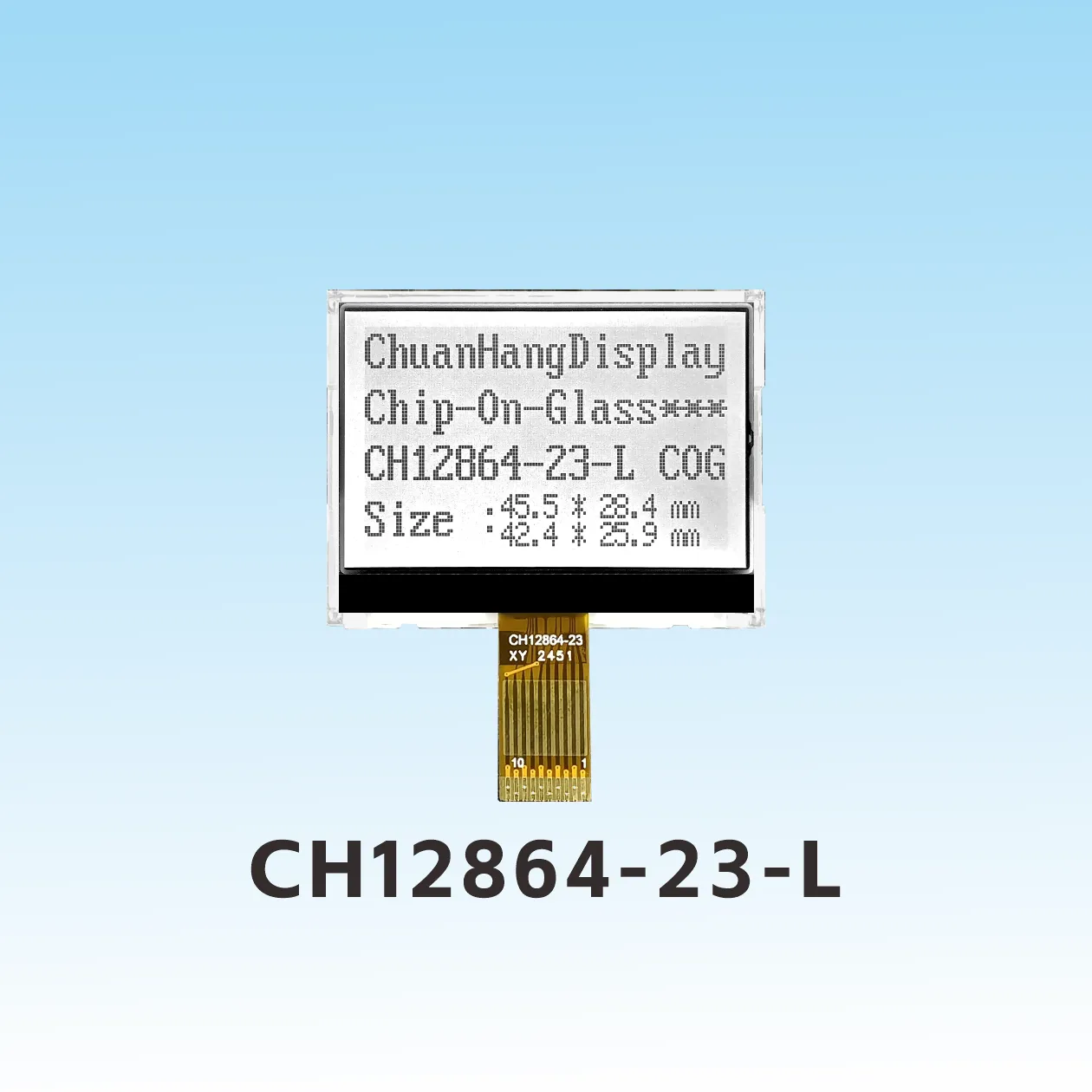 CH12864-23- L  Soud&eacute;   cog lcd display