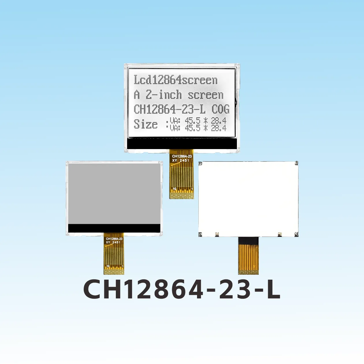 CH12864-23- L Soudé cog lcd display