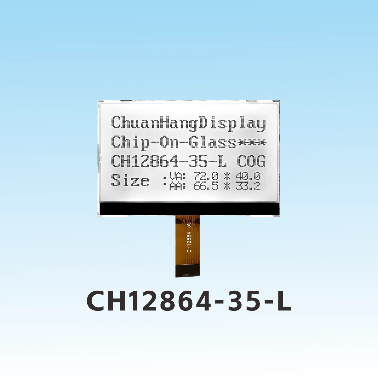 CH12864-35- L  Stecker in 128 64 COG LCD