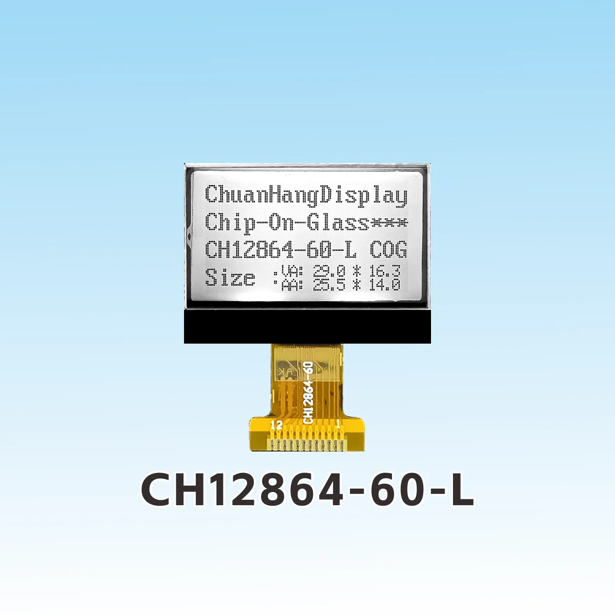 CH12864-60- L Soudure chine 12864 lcd module cog