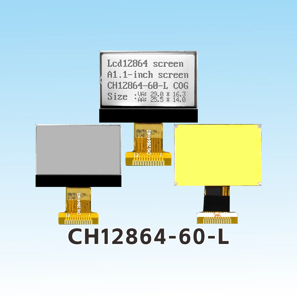 CH12864-60- L Soudure chine 12864 lcd module cog