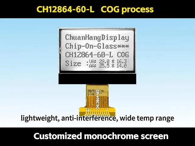 CH12864-60- L Soudure chine 12864 lcd module cog