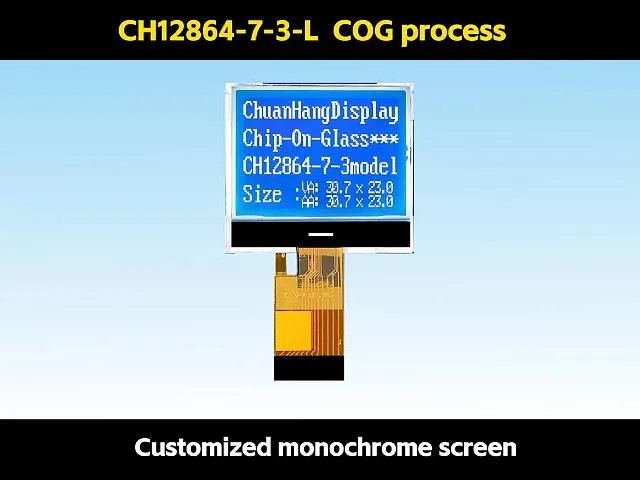 CH12864-7-3-L   china 12864 cog lcd