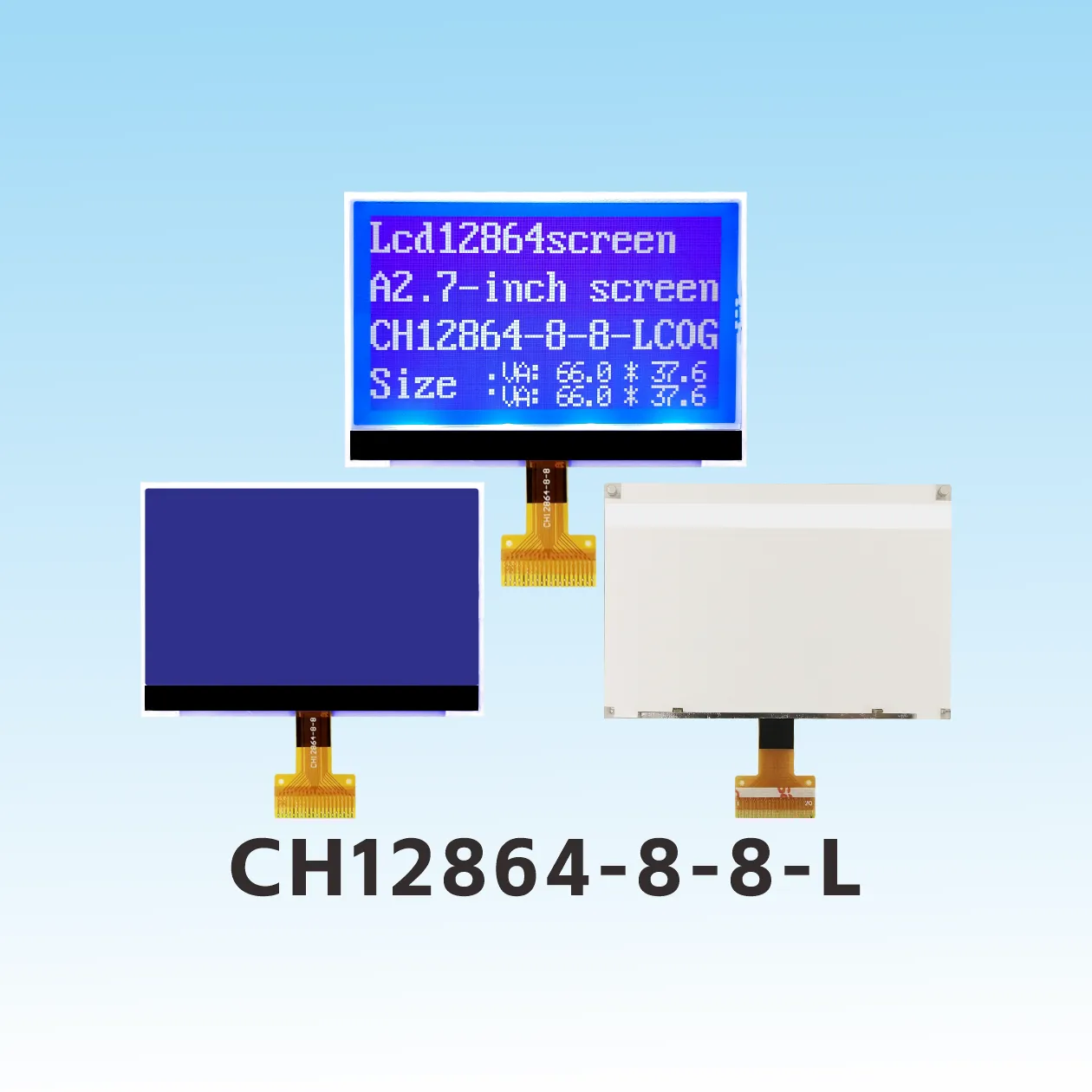 Dimensiones del LCD CH12864-8-8-L128x64