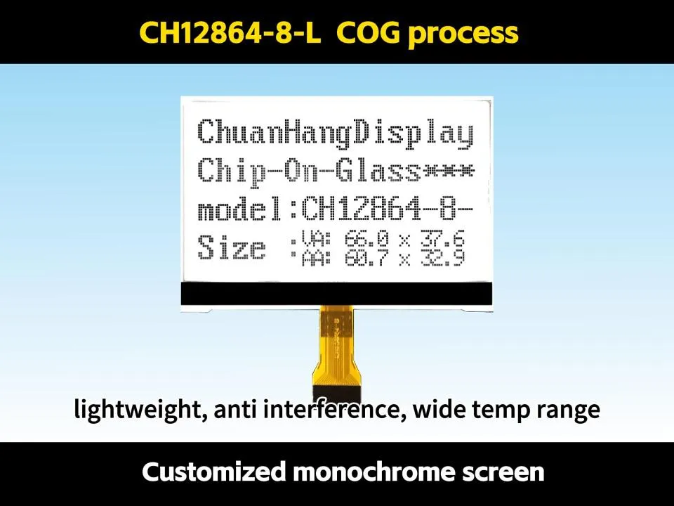 CH12864-8-L Plug-in COG LCD 12864