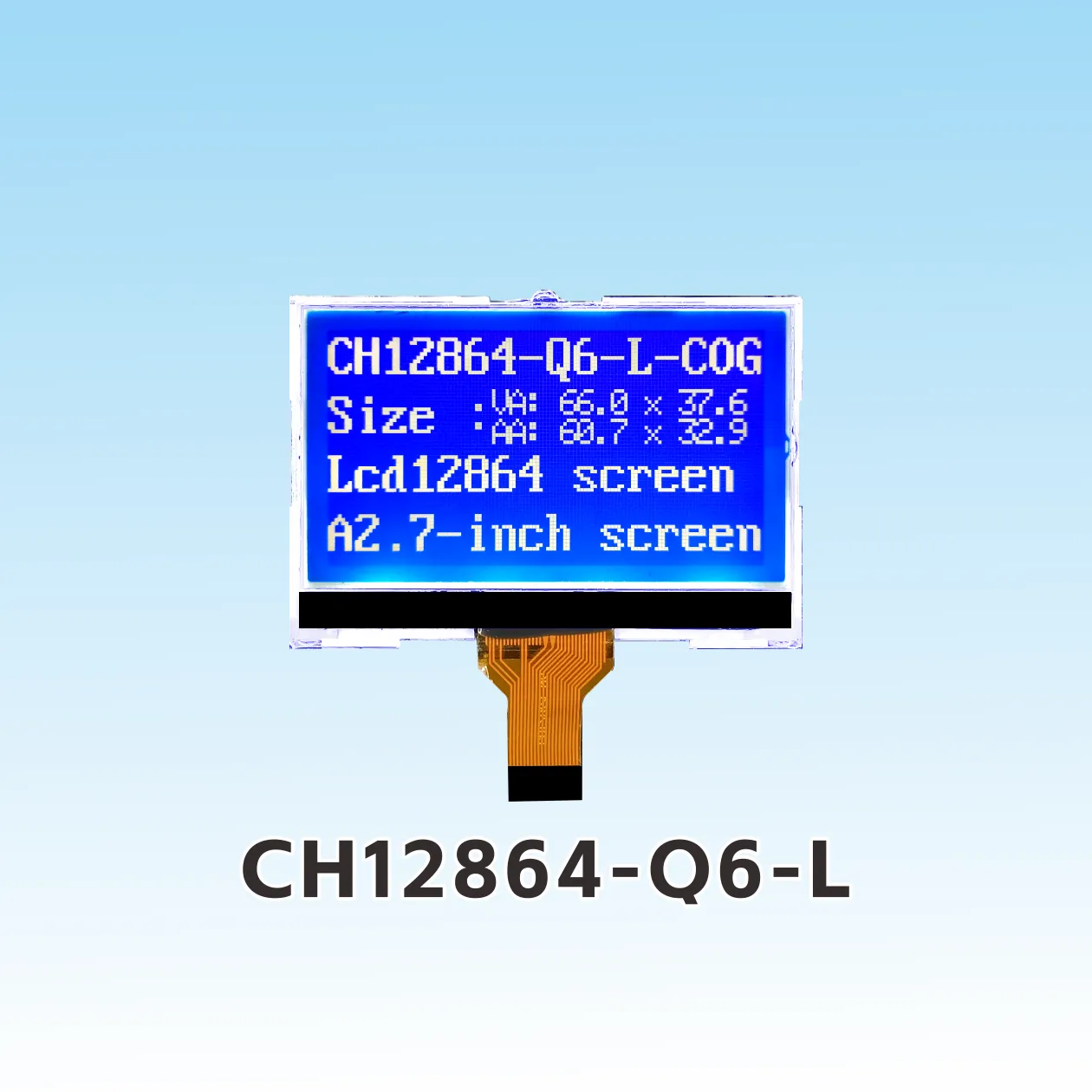 CH12864-Q6-L  Plug-in 64x128 LCD