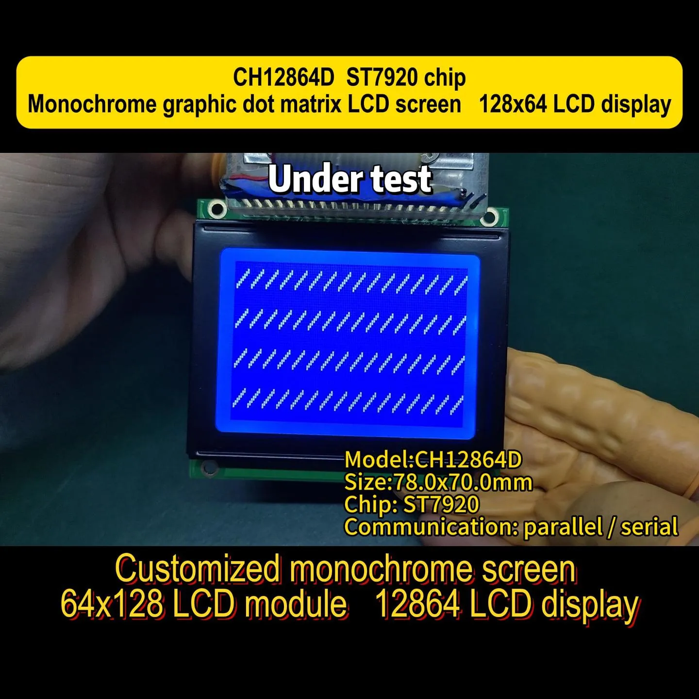 CH12864D 128x64 Matrice de Points Affichage Graphique LCD