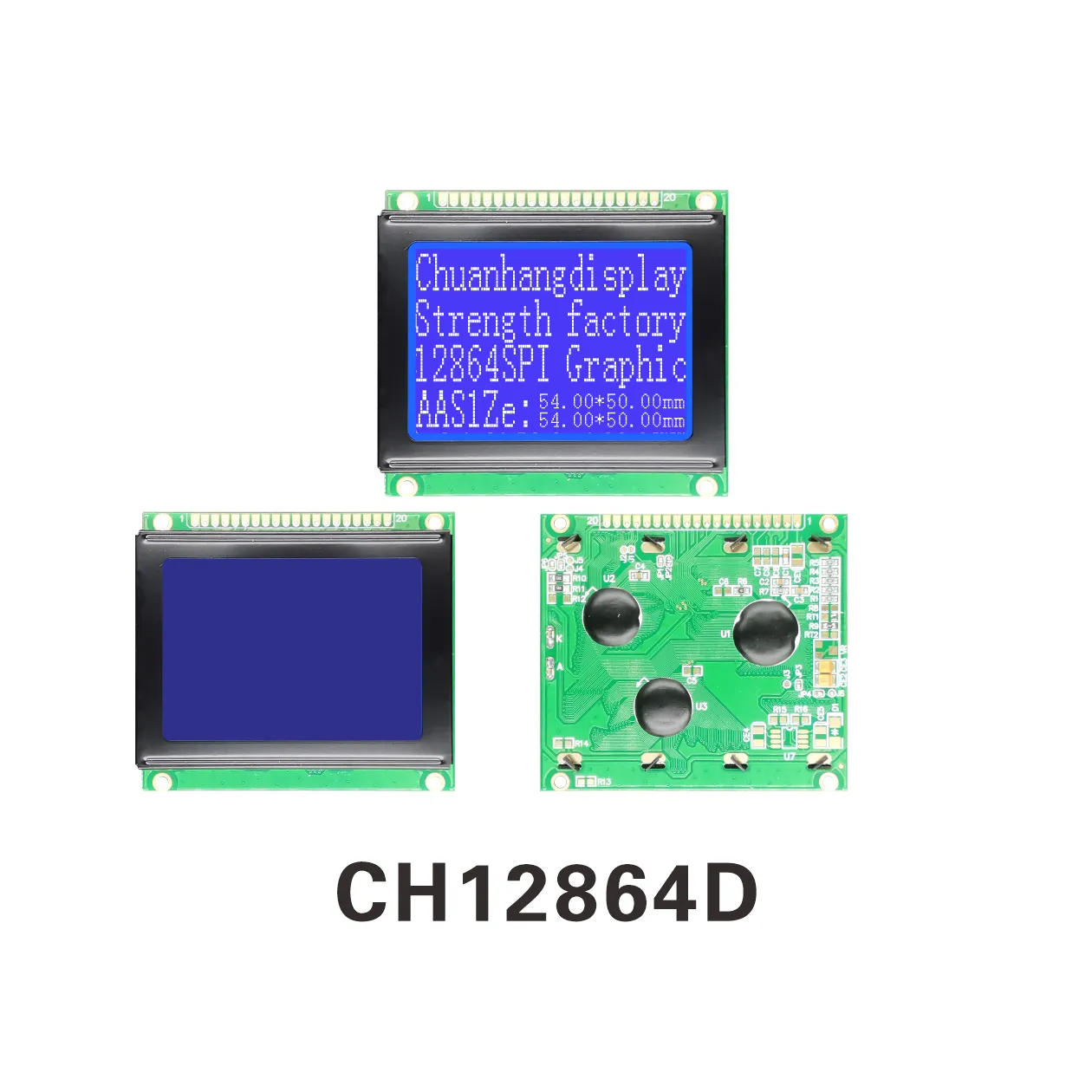 CH12864D 128x64 Matrice de Points Affichage Graphique LCD