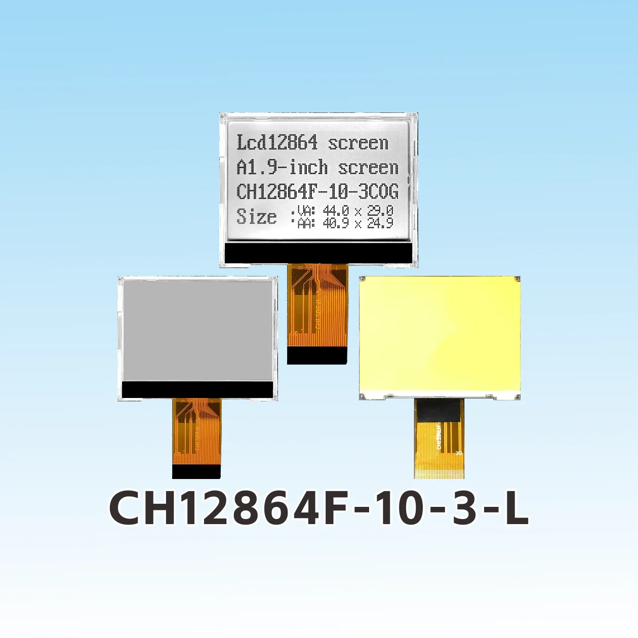 CH12864F-10-3-L   COG LCD 12864 SPI