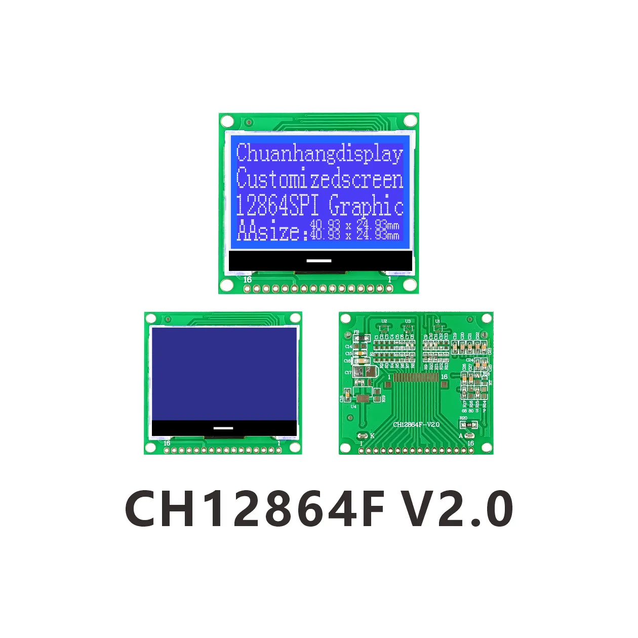 CH12864F-V2.0 LCD COG 12864