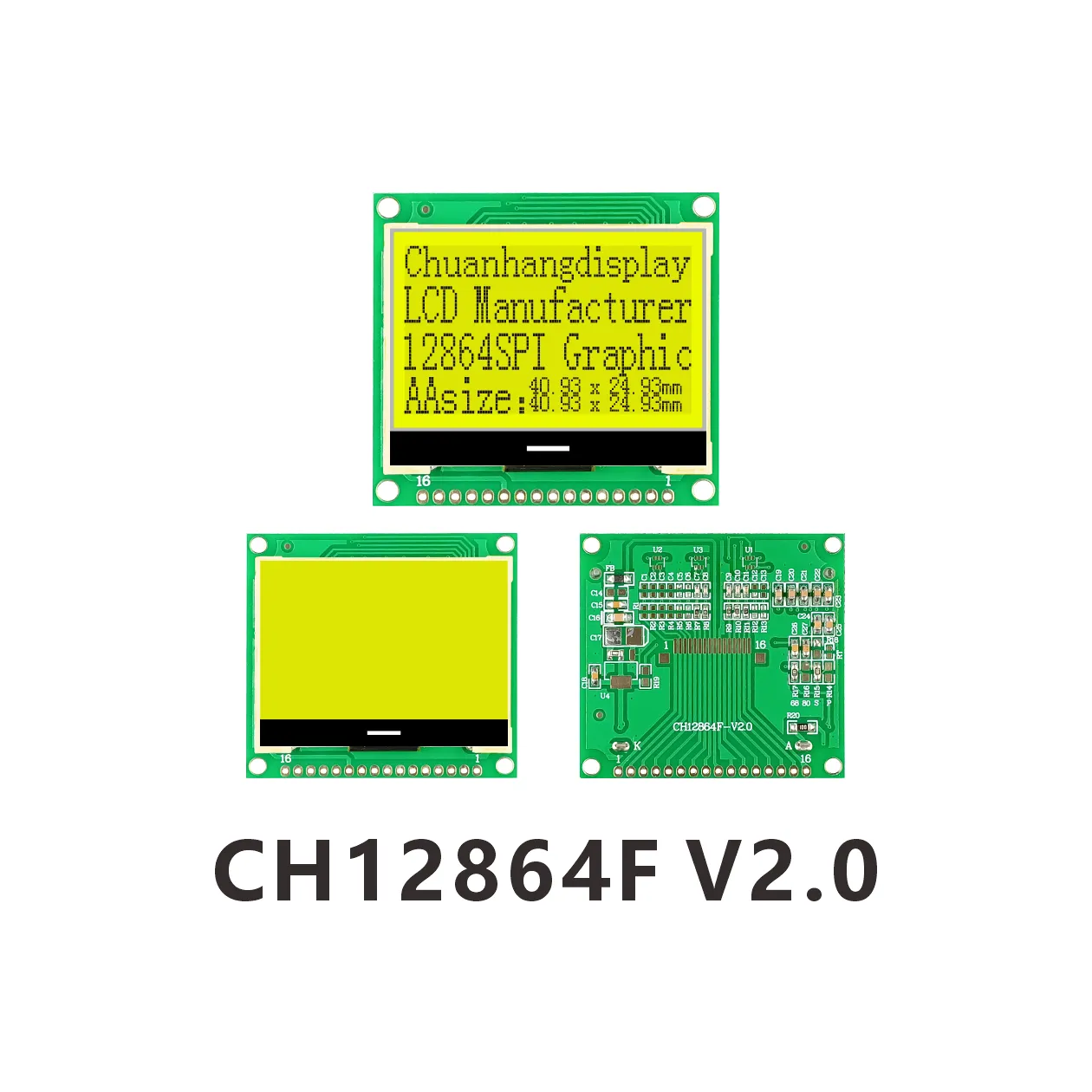 CH12864F-V2.0 LCD COG 12864