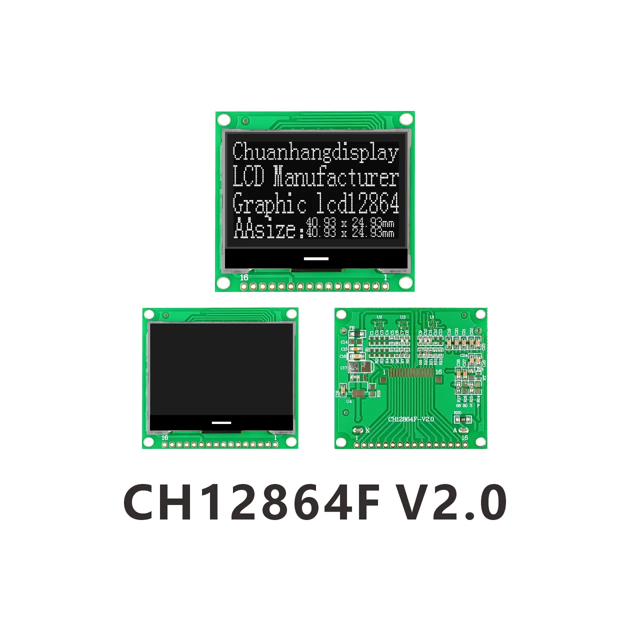 CH12864F-V2.0 LCD COG 12864