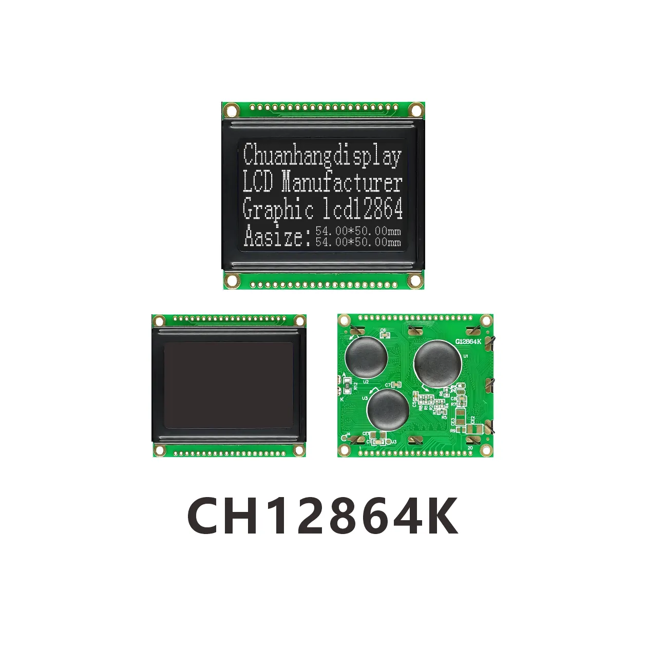 CH12864K 128x64 COB LCD Display avec PCB