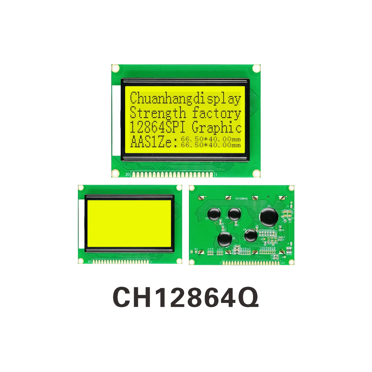 CH12864Q 12864 Affichage LCD (COB+PCB)