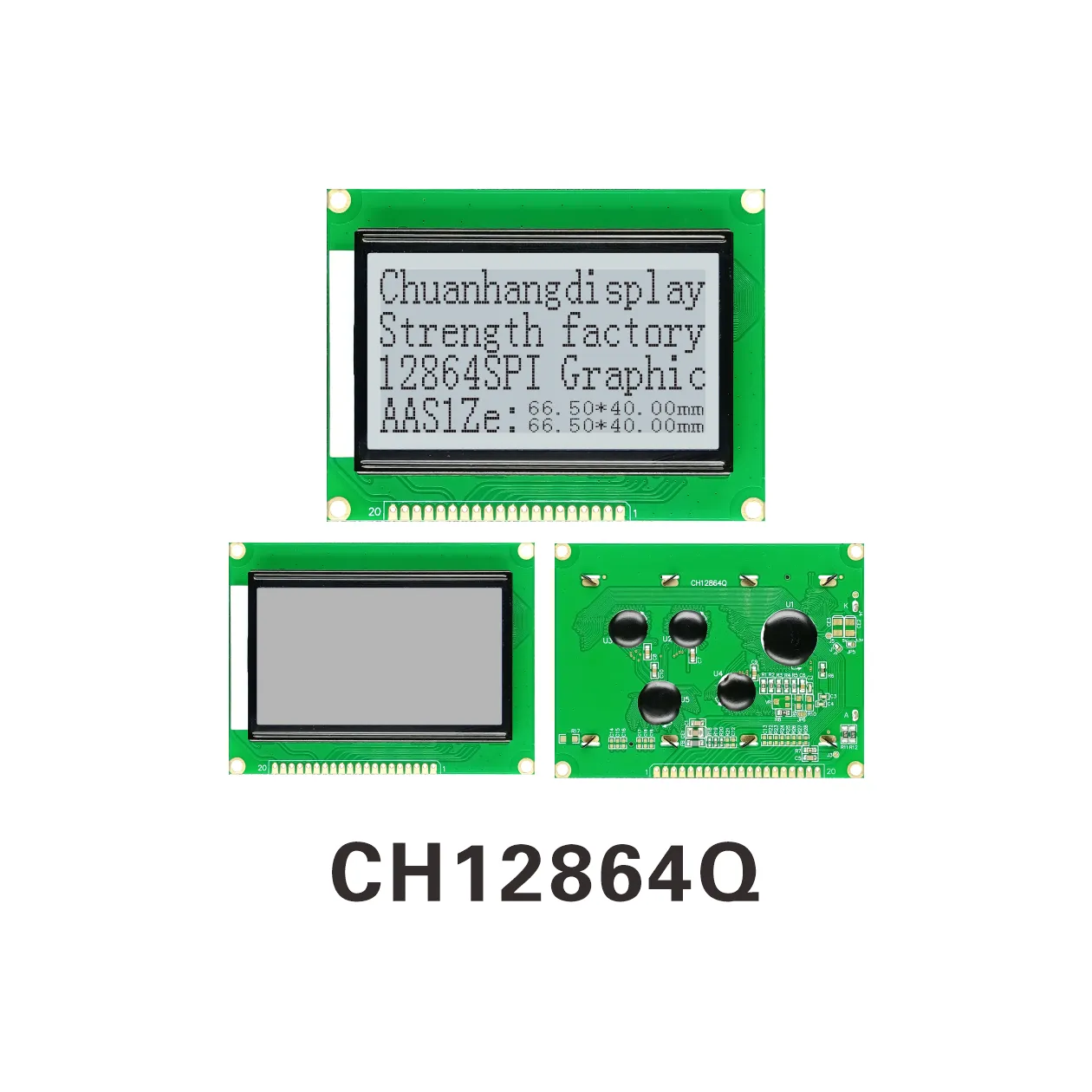 CH12864Q 12864 Affichage LCD (COB+PCB)