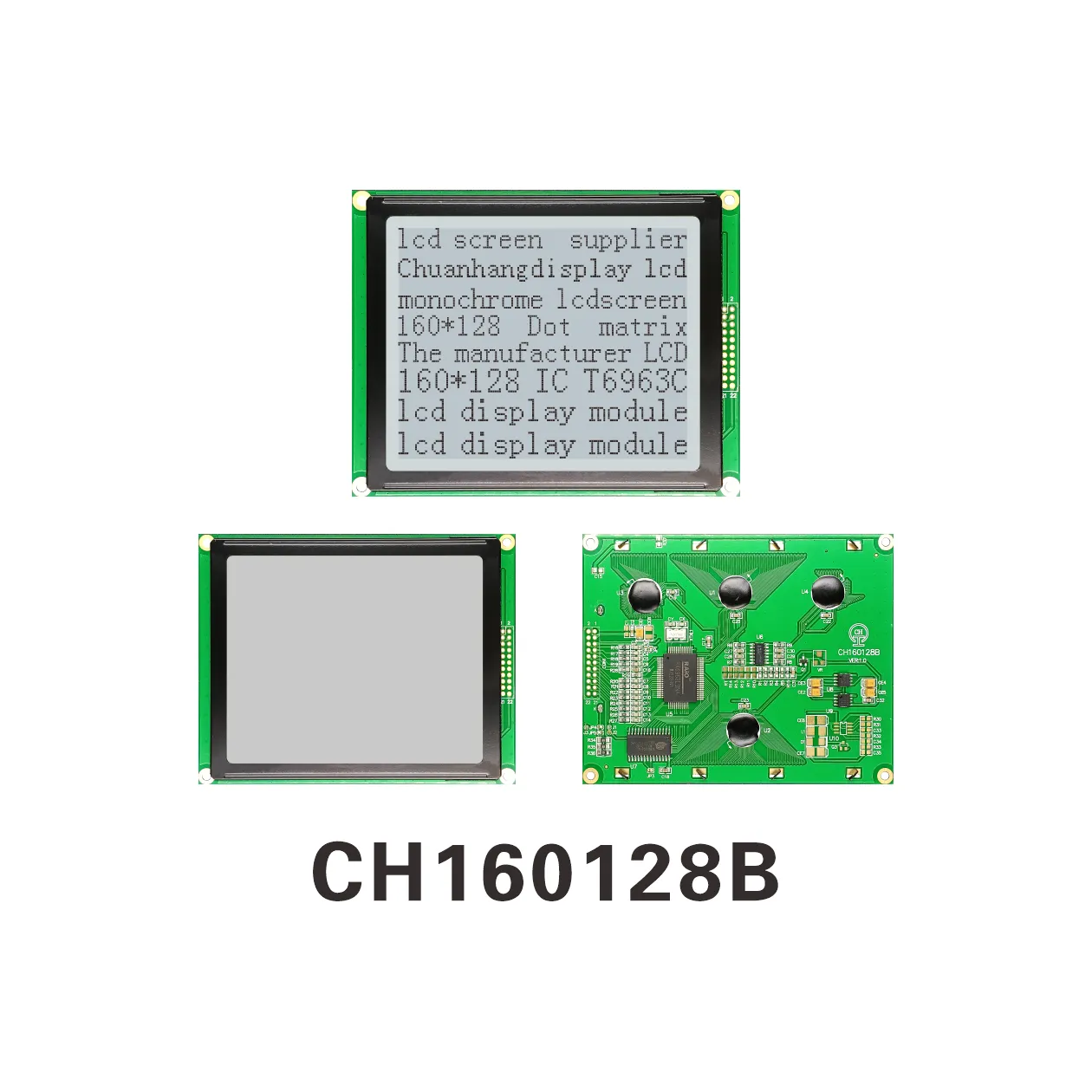 CH160128B Pantalla LCD Gr&aacute;fica de Matriz de Puntos