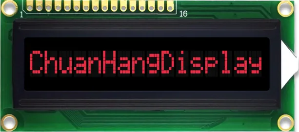 CH1601A &eacute;cran LCD 16x1 fiche technique