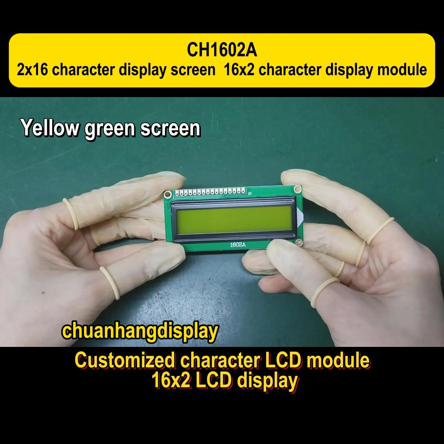CH1602A  &eacute;cran LCD 16x2