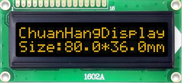 CH1602A  &eacute;cran LCD 16x2