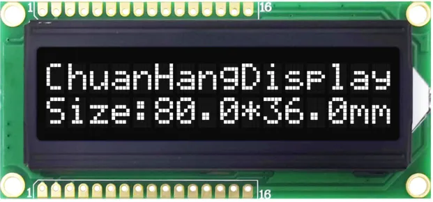 CH1602B grande fen&ecirc;tre 16 2 affichage LCD