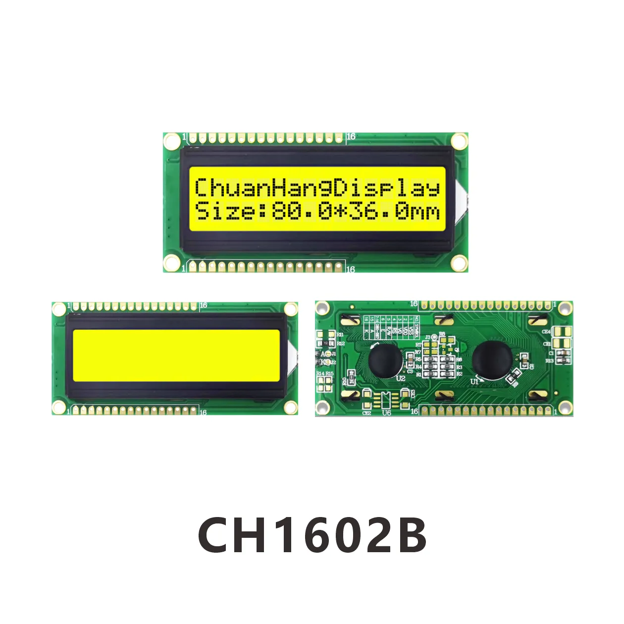 CH1602B grande fenêtre 16 2 affichage LCD