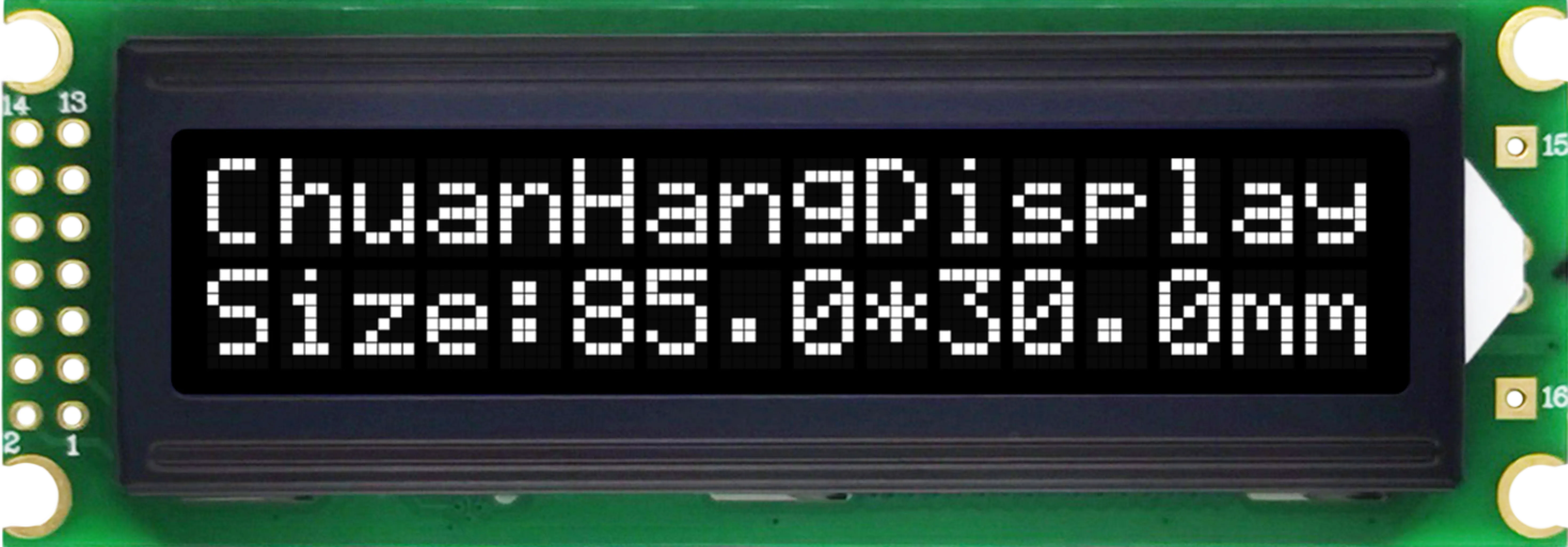 CH1602E &eacute;cran lcd 16x2 sp&eacute;cifications