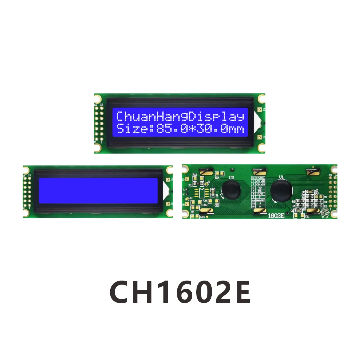 CH1602E &eacute;cran lcd 16x2 sp&eacute;cifications