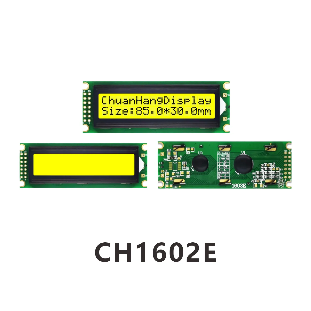 CH1602E &eacute;cran lcd 16x2 sp&eacute;cifications