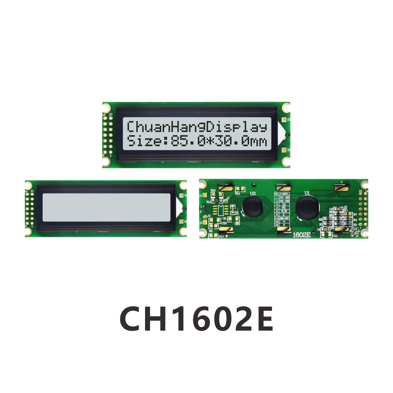 CH1602E &eacute;cran lcd 16x2 sp&eacute;cifications