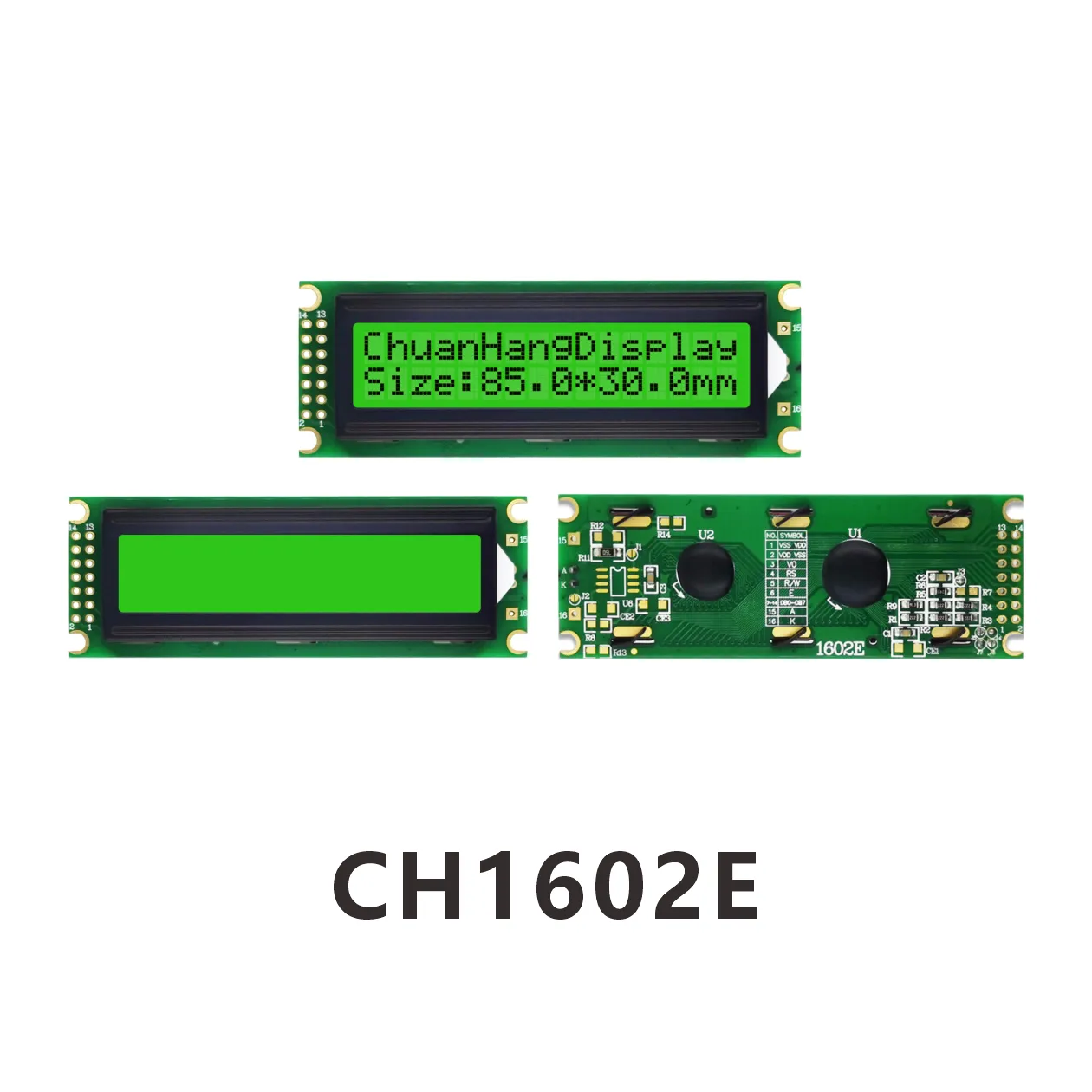 CH1602E &eacute;cran lcd 16x2 sp&eacute;cifications