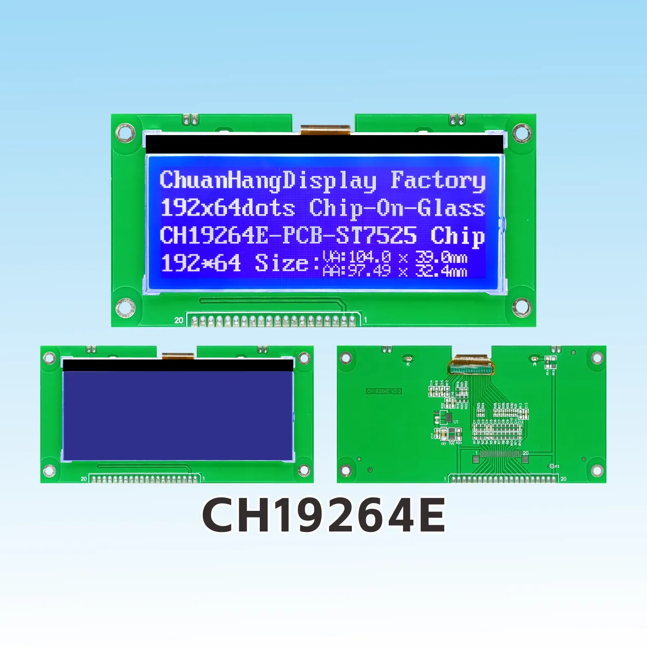 CH19264E COG LCD Display Grafik