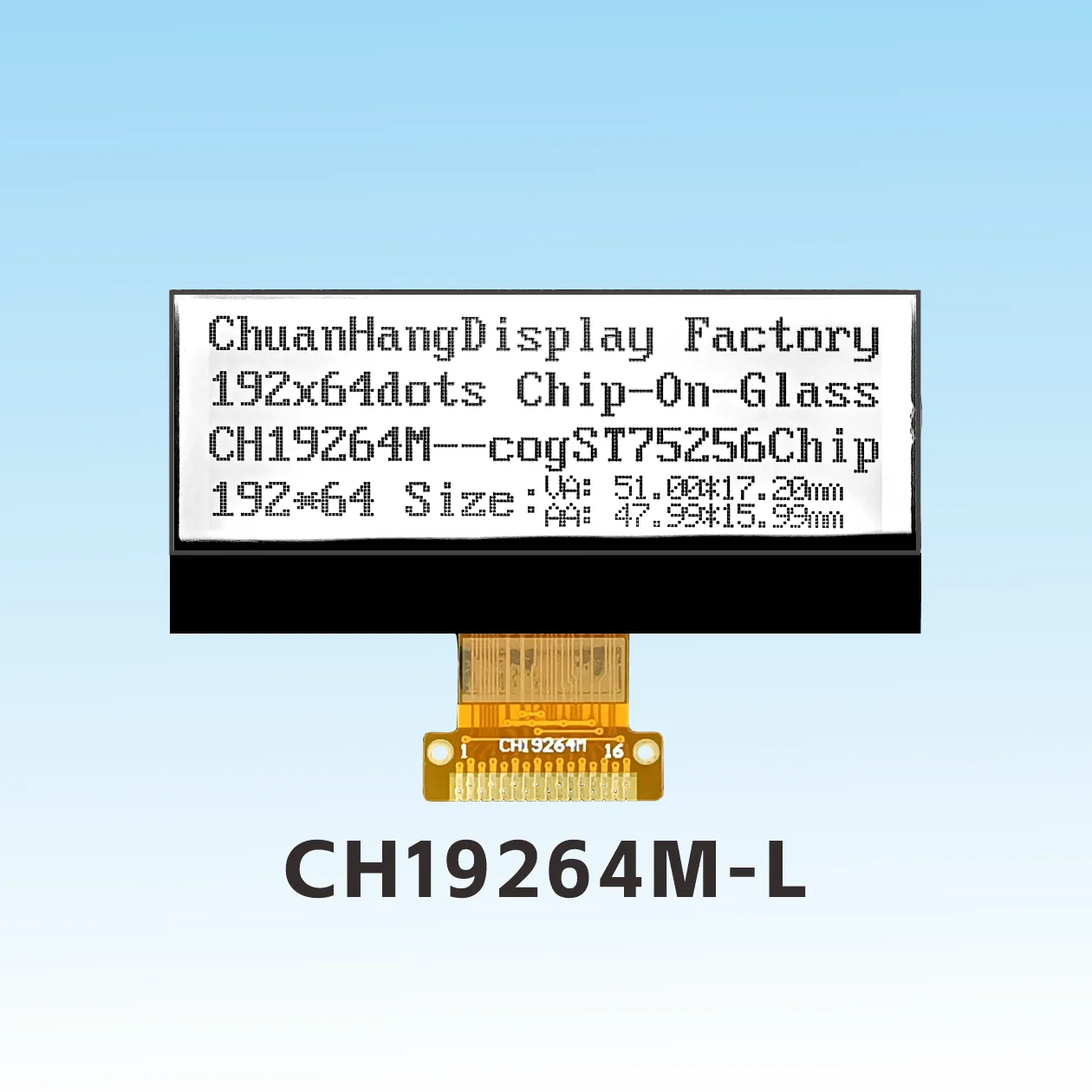 CH19264M-L 192x64 Fl&uuml;ssigkristallanzeige