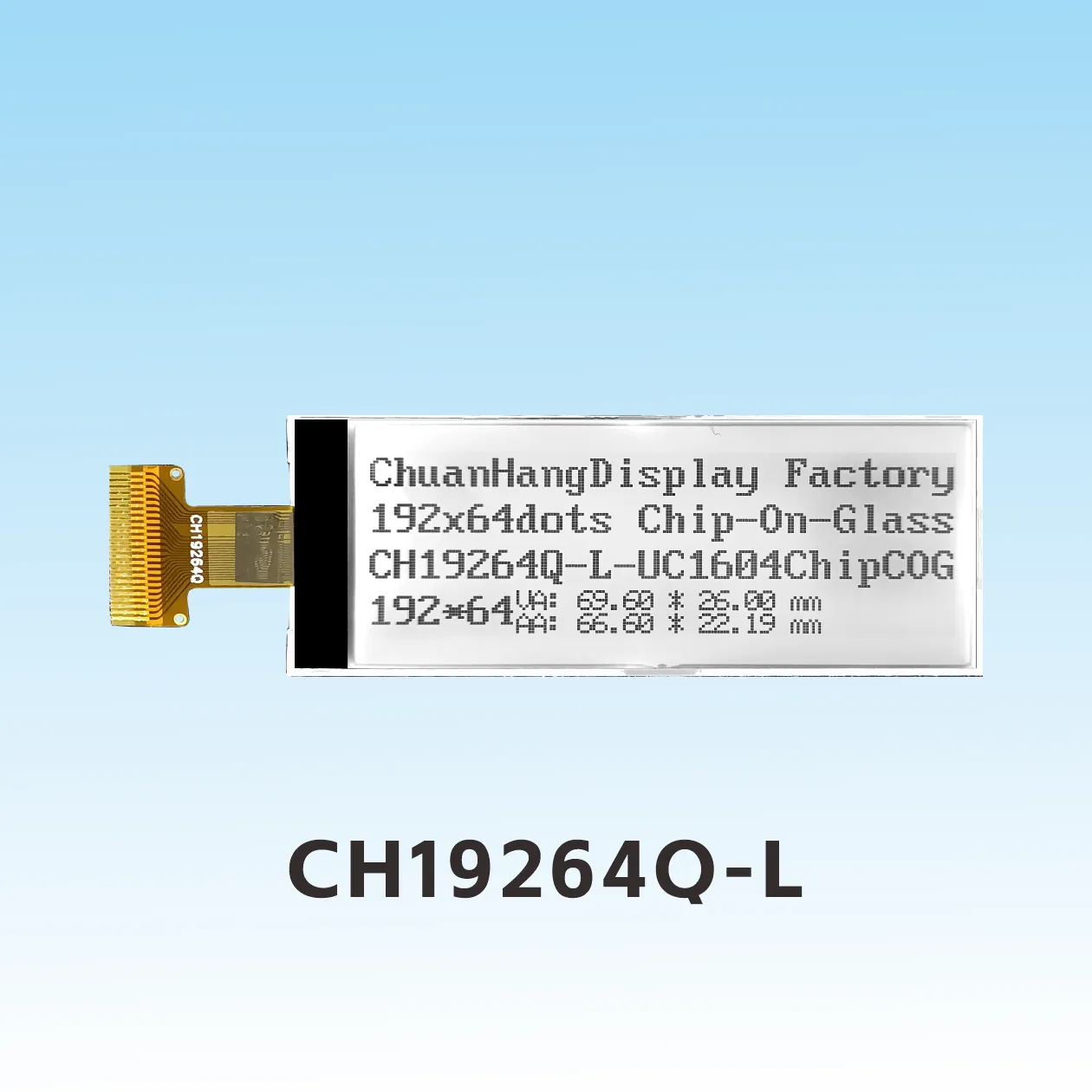 CH19264Q-L   192x64 Punktmatrix-Monochrom-Display