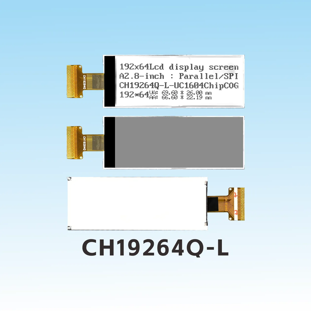 CH19264Q-L   192x64 Punktmatrix-Monochrom-Display