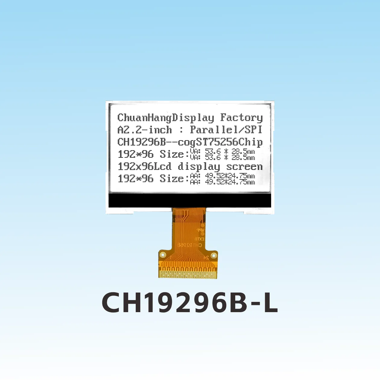 CH19296B-L 192x96 Pantalla LCD COG