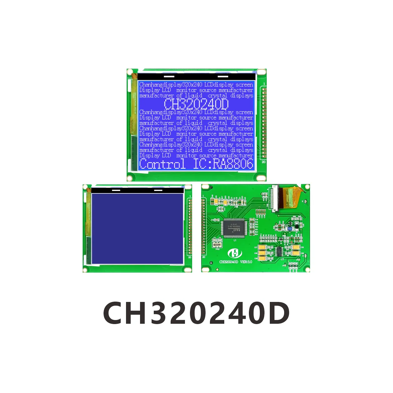 Module LCD CH320240D Chip on Glass 320x240