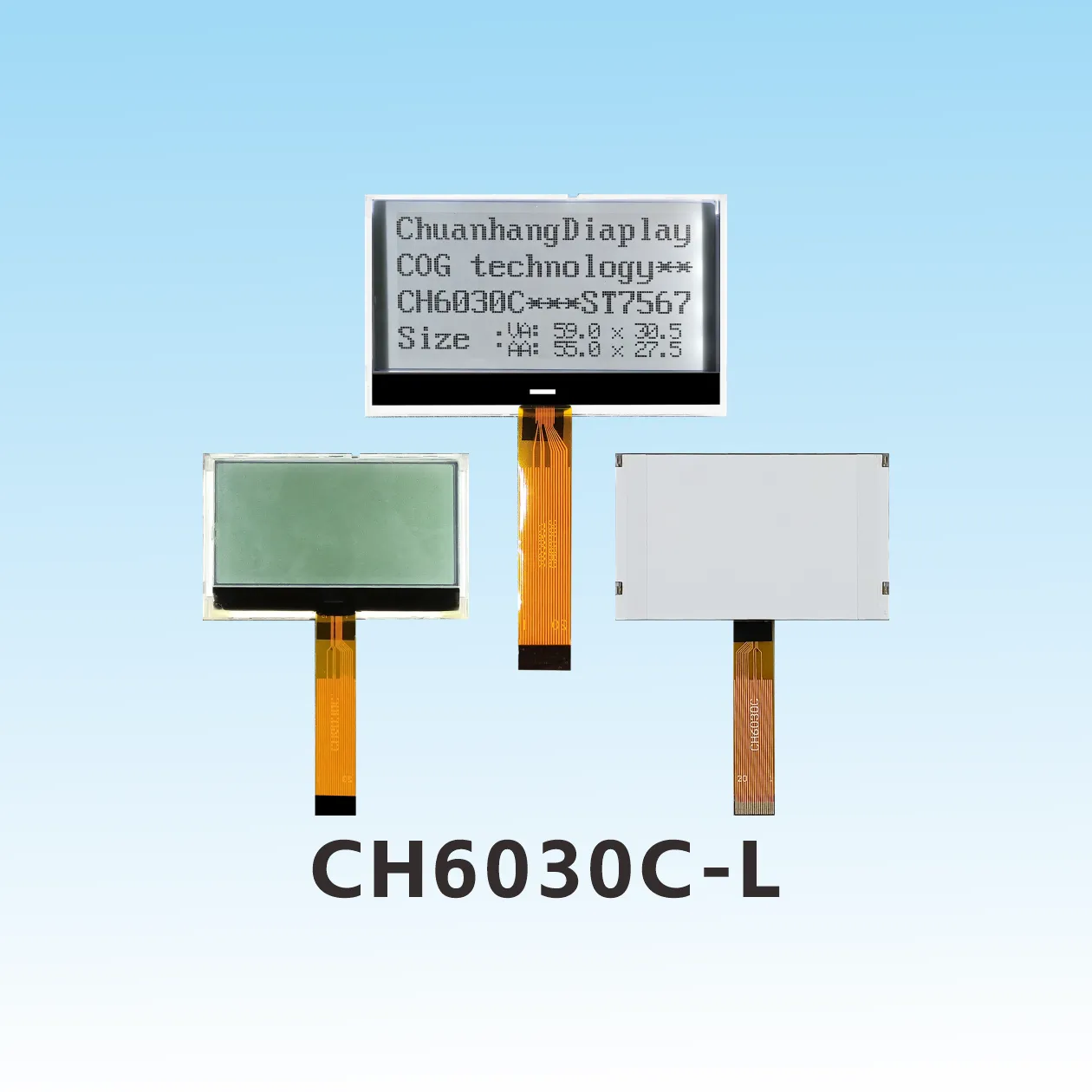 CH6030C-L cog lcd 12864