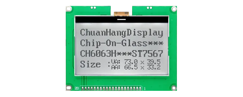 CH6063H    usine d'&eacute;crans LCD cog 12864