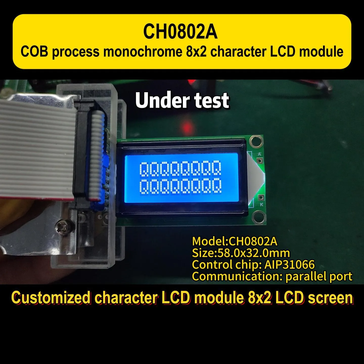 CH0802A 8x2 Zeichen LCD-Anzeigemodul
