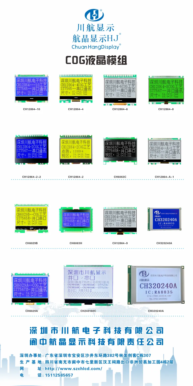 M&oacute;dulo LCD COG