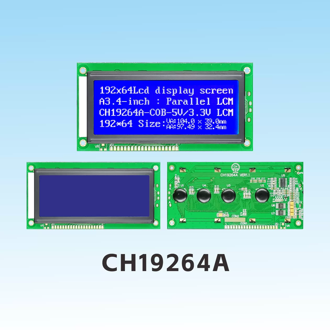CH19264A 192x64 LCD Displays