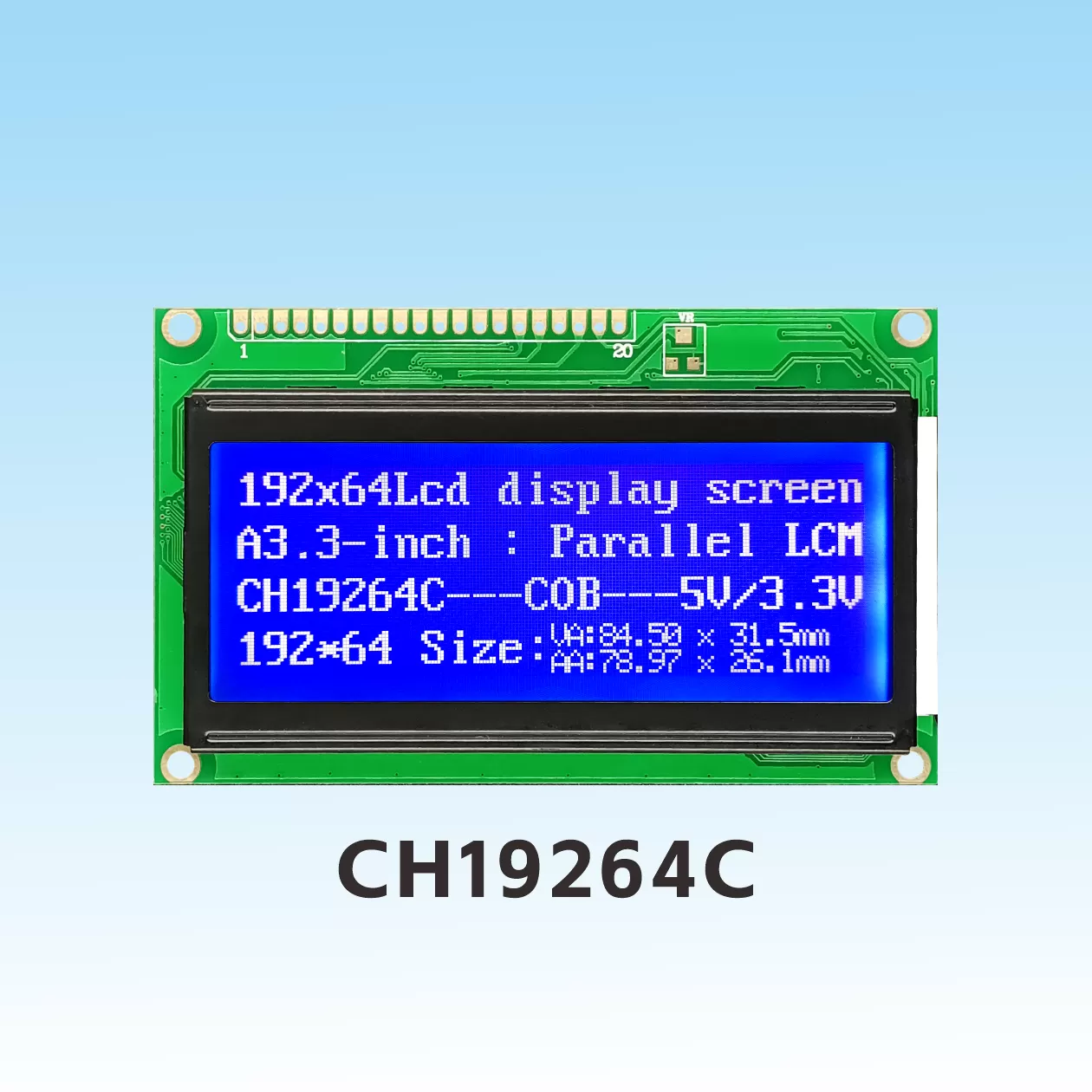 CH19264C 192x64 LCD Pantallas Gr&aacute;ficas
