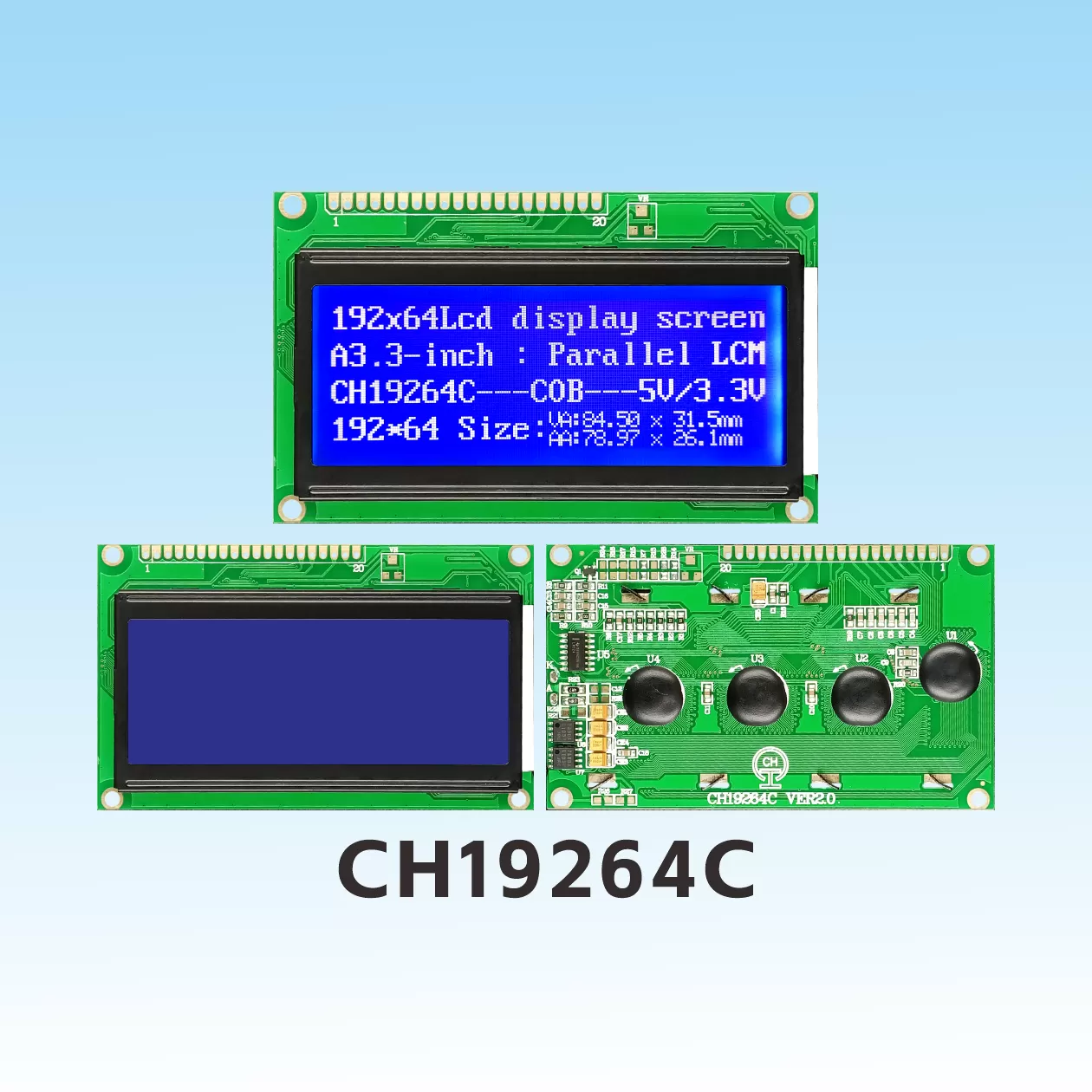 CH19264C 192x64 LCD Pantallas Gr&aacute;ficas