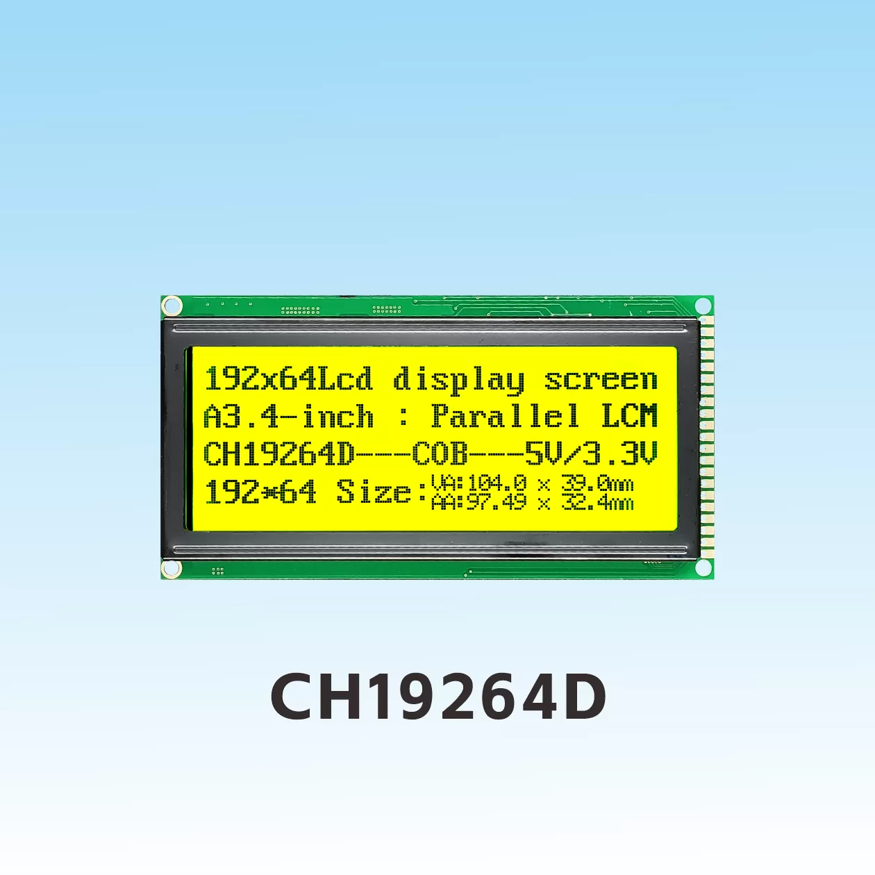 Pantallas gr&aacute;ficas LCD CH19264D 192x64