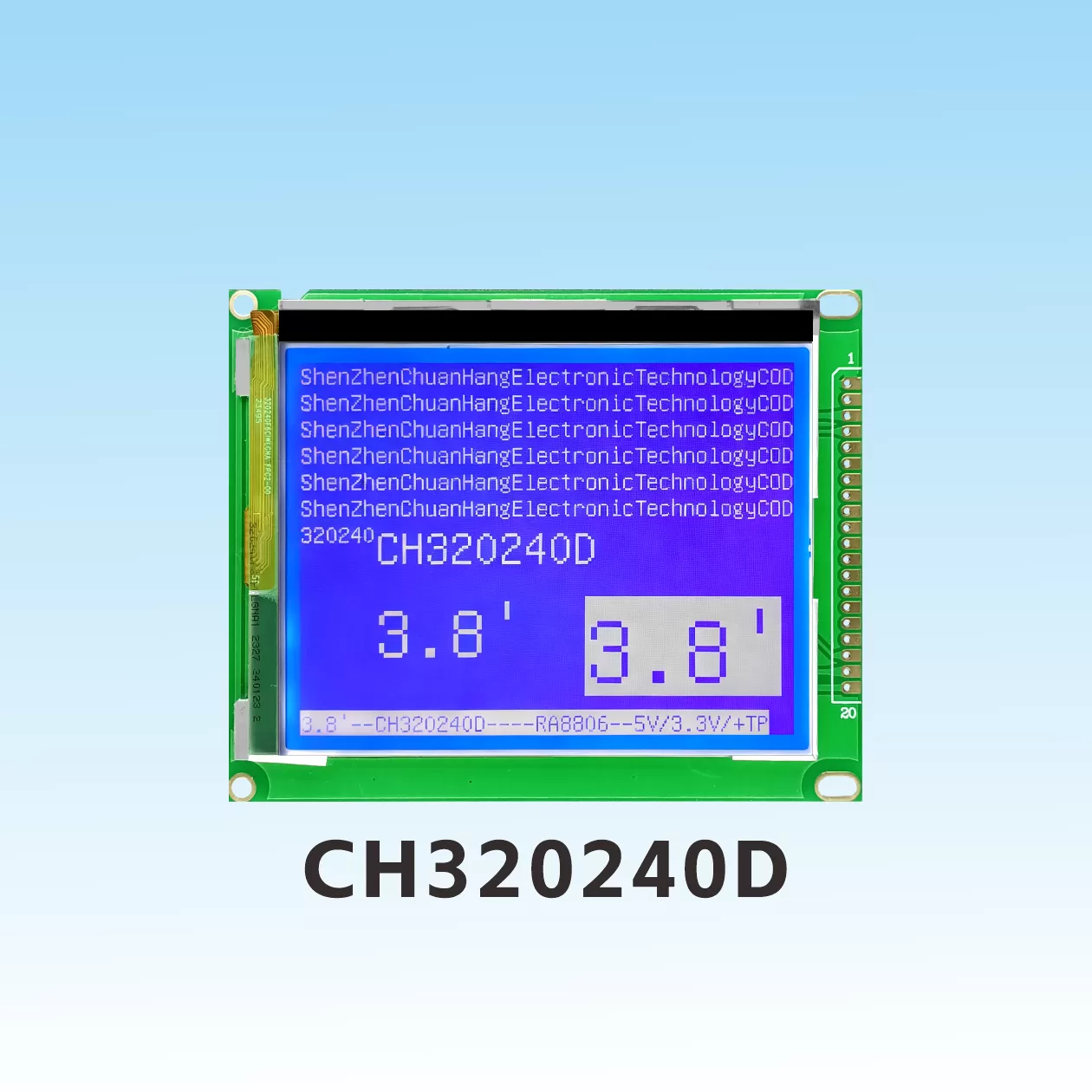 CH320240D Chip on Glass LCD Module 320x240