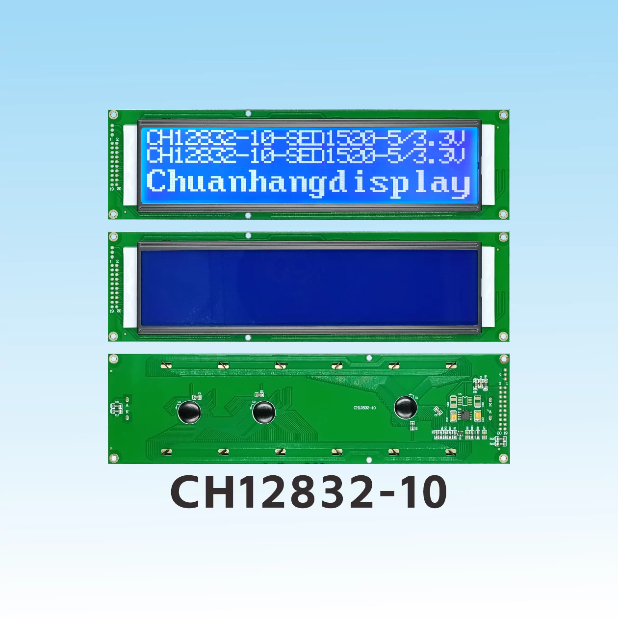 CH12832B-10 Graphic LCD 128x32, AIP31066 LCD